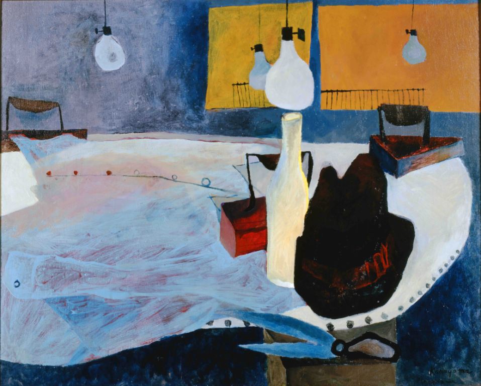 KANAYAMA Yasuki, Still Life with lrons, 1952, oil on canvas, The National Museum of Modern Art, Tokyo