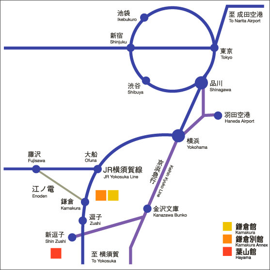 公共交通機関利用の場合の地図
