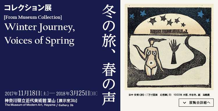 コレクション展 「冬の旅、春の声」 会期は2017年11月18日(土曜)から2018年3月25日(日曜)まで 展覧会詳細へ