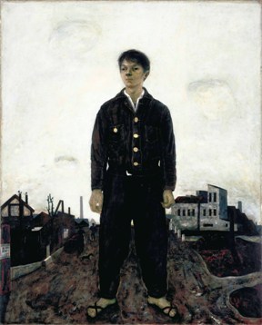 松本竣介《立てる像》1942年