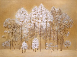 《霧氷》1982年 紙本着彩 当館蔵