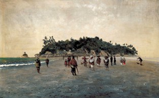 高橋由一《江の島図》1876-77年