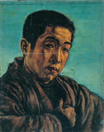 柳瀬正夢《自画像》1916年頃