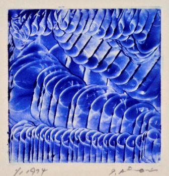 一原有徳〈銅のメモ〉より　1974年　モノタイプ銅版　当館蔵