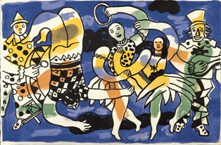 フェルナン・レジェ『サーカス』（pp.84-85）、1950年刊、町田市立国際版画美術館