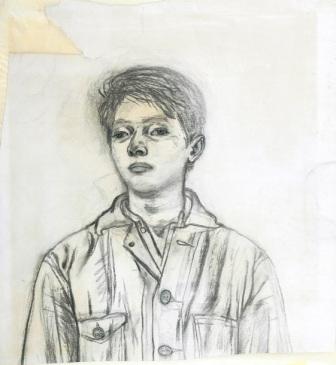 松本竣介《立てる像下絵》1942年　当館蔵