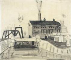 松本竣介《Y市の橋》1943年　当館蔵